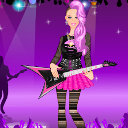 Öltöztetős Rocker Barbie játék