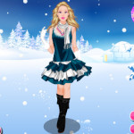 Téli divat öltöztetős Barbie játék