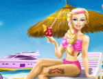 Nyári vakáción öltöztetős Barbie játék